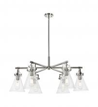 Innovations Lighting 411-6CR-PN-G411-7SDY - Newton Cone - 6 Light - 26 inch - Polished Nickel - Chandelier