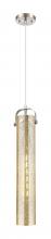 Innovations Lighting 413-1PS-SN-G413-1S-4ME - Pilaster - 1 Light - 4 inch Glass - Satin Nickel - Pendant