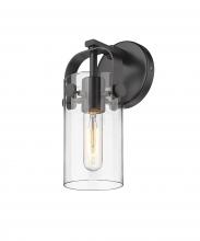 Innovations Lighting 423-1W-BK-4CL-LED - Pilaster - 1 Light - 7 inch long Glass - Matte Black - Sconce