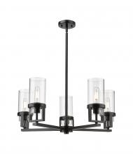 Innovations Lighting 426-5CR-BK-G426-8CL - Utopia - 5 Light - 24 inch - Matte Black - Chandelier