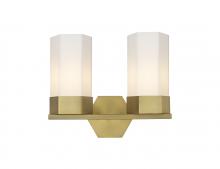 Innovations Lighting 427-2W-BB-G427-9WH - Claverack - 2 Light - 13 inch - Brushed Brass - Bath Vanity Light