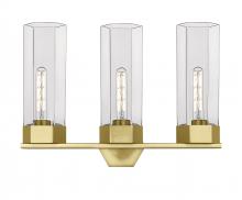 Innovations Lighting 427-3W-BB-G427-14CL - Claverack - 3 Light - 22 inch - Brushed Brass - Bath Vanity Light