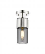 Innovations Lighting 428-1F-PN-G428-7SM - Bolivar - 1 Light - 5 inch - Polished Nickel - Flush Mount