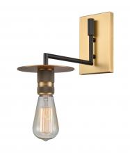 Innovations Lighting 432-1W-BBB-BB-60-A - Aurora - 1 Light - 6 inch - Black Brushed Brass - Sconce