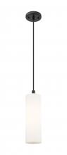 Innovations Lighting 434-1P-BK-G434-12WH - Crown Point - 1 Light - 5 inch - Matte Black - Pendant