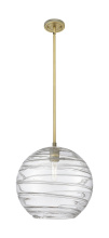 Innovations Lighting 434-1S-BB-G1213-12CL - Crown Point - 1 Light - 12 inch - Brushed Brass - Pendant