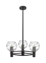 Innovations Lighting 434-3CR-BK-G1213-6CL - Crown Point - 3 Light - 20 inch - Matte Black - Pendant