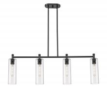 Innovations Lighting 434-4I-BK-G434-12CL - Crown Point - 4 Light - 44 inch - Matte Black - Island Light