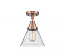 Innovations Lighting 447-1C-AC-G44 - Cone - 1 Light - 8 inch - Antique Copper - Flush Mount