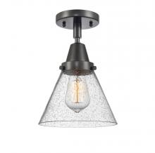 Innovations Lighting 447-1C-BK-G44 - Cone - 1 Light - 8 inch - Matte Black - Semi-Flush Mount