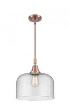 Innovations Lighting 447-1S-AC-G74-L - Bell - 1 Light - 12 inch - Antique Copper - Mini Pendant