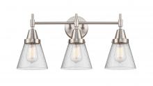 Innovations Lighting 447-3W-SN-G64 - Cone - 3 Light - 24 inch - Satin Nickel - Bath Vanity Light