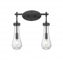 Innovations Lighting 451-2W-BK-G451-4SDY - Owego - 2 Light - 17 inch - Matte Black - Bath Vanity Light