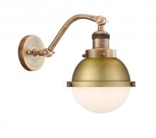 Innovations Lighting 515-1W-BB-HFS-61-BB - Hampden - 1 Light - 7 inch - Brushed Brass - Sconce