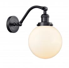 Innovations Lighting 515-1W-BK-G201-8 - Beacon - 1 Light - 8 inch - Matte Black - Sconce