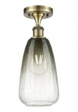 Innovations Lighting 516-1C-AB-G480-6SL - Brookhaven Almond - 1 Light - 6 inch - Antique Brass - Semi-Flush Mount