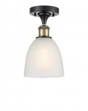 Innovations Lighting 516-1C-BAB-G381 - Castile - 1 Light - 6 inch - Black Antique Brass - Semi-Flush Mount