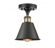 Innovations Lighting 516-1C-BAB-M8 - Smithfield - 1 Light - 7 inch - Black Antique Brass - Semi-Flush Mount