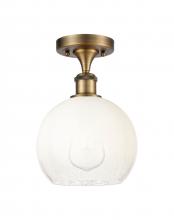 Innovations Lighting 516-1C-BB-G483-8OP - Brookhaven Globe - 1 Light - 8 inch - Brushed Brass - Semi-Flush Mount