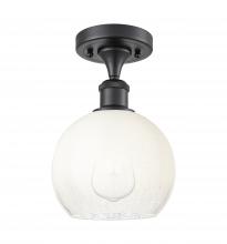 Innovations Lighting 516-1C-BK-G483-8OP - Brookhaven Globe - 1 Light - 8 inch - Matte Black - Semi-Flush Mount