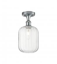 Innovations Lighting 516-1C-PC-G460-7CL - Preston Cylinder - 1 Light - 7 inch - Polished Chrome - Semi-Flush Mount