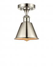 Innovations Lighting 516-1C-PN-M8 - Smithfield - 1 Light - 7 inch - Polished Nickel - Semi-Flush Mount