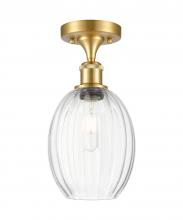 Innovations Lighting 516-1C-SG-G459-6CL - Preston Bulb - 1 Light - 6 inch - Satin Gold - Semi-Flush Mount