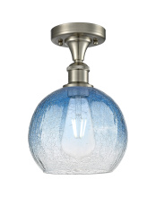 Innovations Lighting 516-1C-SN-G483-8SB - Brookhaven Globe - 1 Light - 8 inch - Brushed Satin Nickel - Semi-Flush Mount