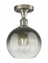 Innovations Lighting 516-1C-SN-G483-8SL - Brookhaven Globe - 1 Light - 8 inch - Brushed Satin Nickel - Semi-Flush Mount