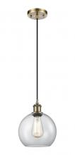 Innovations Lighting 516-1P-AB-G122-8 - Athens - 1 Light - 8 inch - Antique Brass - Cord hung - Mini Pendant