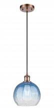 Innovations Lighting 516-1P-AC-G483-8SB - Brookhaven Globe - 1 Light - 8 inch - Antique Copper - Cord hung - Mini Pendant