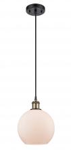 Innovations Lighting 516-1P-BAB-G121-8 - Athens - 1 Light - 8 inch - Black Antique Brass - Cord hung - Mini Pendant