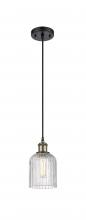 Innovations Lighting 516-1P-BAB-G559-5CL - Bridal Veil - 1 Light - 5 inch - Black Antique Brass - Cord hung - Mini Pendant