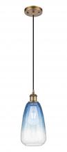 Innovations Lighting 516-1P-BB-G480-6SB - Brookhaven Almond - 1 Light - 6 inch - Brushed Brass - Cord hung - Mini Pendant