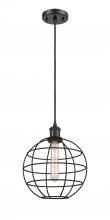 Innovations Lighting 516-1P-BK-CE-10-BK - Lake Placid - 1 Light - 10 inch - Matte Black - Mini Pendant