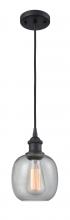 Innovations Lighting 516-1P-BK-G104 - Belfast - 1 Light - 6 inch - Matte Black - Cord hung - Mini Pendant