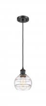 Innovations Lighting 516-1P-BK-G556-6CL - Rochester - 1 Light - 6 inch - Matte Black - Cord hung - Mini Pendant