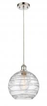 Innovations Lighting 516-1P-PN-G1213-10 - Athens Deco Swirl - 1 Light - 10 inch - Polished Nickel - Cord hung - Mini Pendant