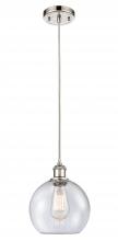 Innovations Lighting 516-1P-PN-G124-8 - Athens - 1 Light - 8 inch - Polished Nickel - Cord hung - Mini Pendant