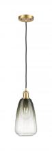 Innovations Lighting 516-1P-SG-G480-6SL - Brookhaven Almond - 1 Light - 6 inch - Satin Gold - Cord hung - Mini Pendant