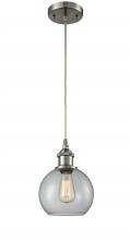 Innovations Lighting 516-1P-SN-G122C-8CL - Athens - 1 Light - 8 inch - Brushed Satin Nickel - Cord hung - Mini Pendant