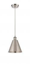 Innovations Lighting 516-1P-SN-MBC-8-SN - Berkshire - 1 Light - 8 inch - Brushed Satin Nickel - Cord hung - Mini Pendant