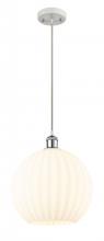 Innovations Lighting 516-1P-WPC-G1217-12WV - White Venetian - 1 Light - 12 inch - White Polished Chrome - Cord Hung - Mini Pendant