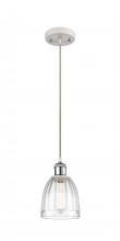 Innovations Lighting 516-1P-WPC-G442 - Brookfield - 1 Light - 6 inch - White Polished Chrome - Cord hung - Mini Pendant