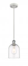 Innovations Lighting 516-1P-WPC-G558-6CL - Bella - 1 Light - 6 inch - White Polished Chrome - Cord hung - Mini Pendant