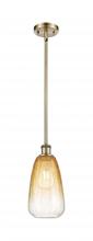 Innovations Lighting 516-1S-AB-G480-6AM - Brookhaven Almond - 1 Light - 6 inch - Antique Brass - Stem hung - Mini Pendant