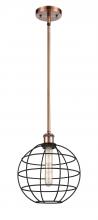 Innovations Lighting 516-1S-AC-CE-10-BK - Lake Placid - 1 Light - 10 inch - Antique Copper - Mini Pendant