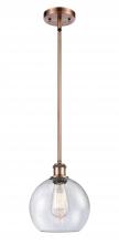 Innovations Lighting 516-1S-AC-G124-8 - Athens - 1 Light - 8 inch - Antique Copper - Mini Pendant