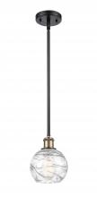 Innovations Lighting 516-1S-BAB-G1213-6 - Athens Deco Swirl - 1 Light - 6 inch - Black Antique Brass - Mini Pendant