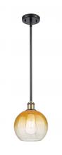 Innovations Lighting 516-1S-BAB-G483-8AM - Brookhaven Globe - 1 Light - 8 inch - Black Antique Brass - Stem hung - Mini Pendant